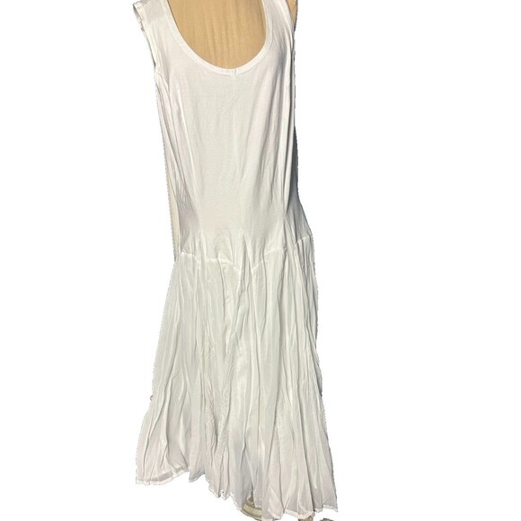 Steve Madden Shirley Dress Maxi Drop Waist White Sleeveless NWT  Size 12 - Picture 1 of 6